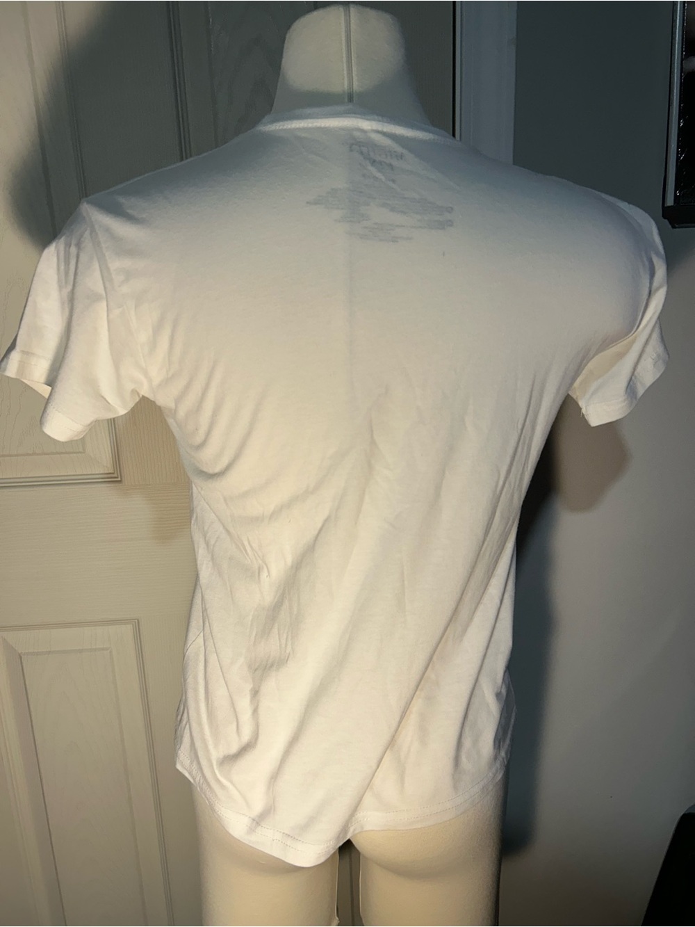 Mighty Fine White Short Sleeve Tee with Colorful Edible Flower Print - Picture 2 of 4